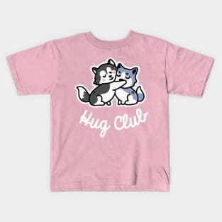 Husky Hug Club Dog Lover Malamute Kids T-Shirt